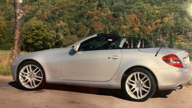 Silber Gebraucht 2008 Mercedes SLK200 Cabrio | 9.990 € (Fairer Preis) - Bild 1/4