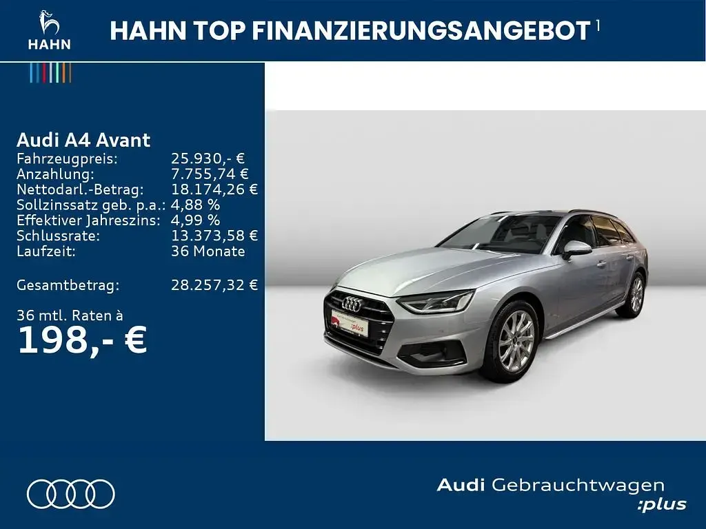 Używany Audi A4 Ambiente 204 KM (150 kW) 2022 Srebrny Kombi