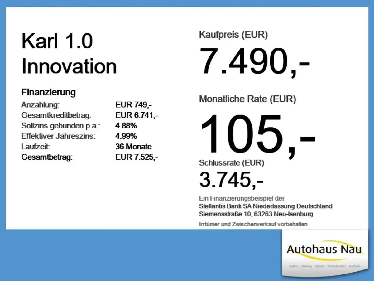 Gebraucht Opel Karl Innovation 75 PS (55 kW) 2016 Pazifik blau Kleinwagen