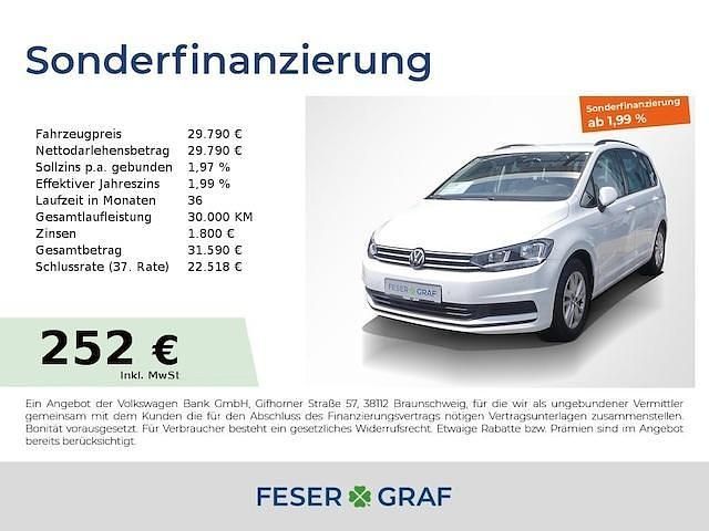 Pure white Gebraucht 2024 VW Touran Comfortline Van / Kleinbus | 29.790 € (Guter Preis) - Bild 1/1