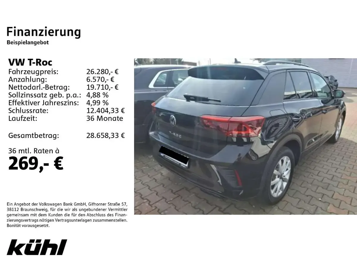 Gebraucht VW T-Roc R-line 150 PS (110 kW) 2023 Deep black perleffekt SUV