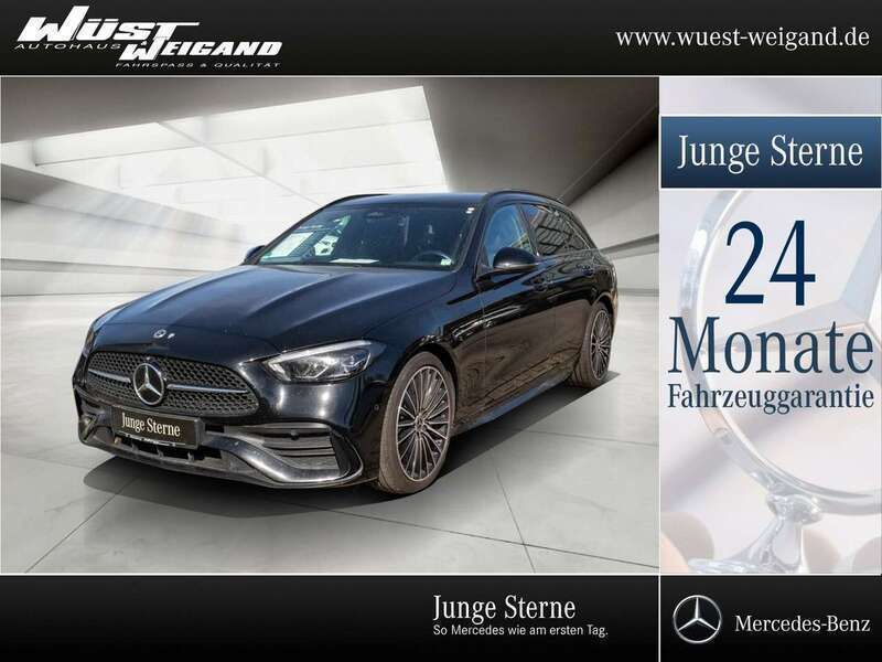 Schwarz Gebraucht 2022 Mercedes C200 AMG line Limousine | 33.790 € (Teuer) - Bild 1/4