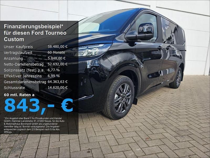 Obsidianschwarz metallic Neu 2025 Ford Tourneo Custom Titanium Van / Kleinbus | 58.480 € (Fairer Preis) - Bild 1/4