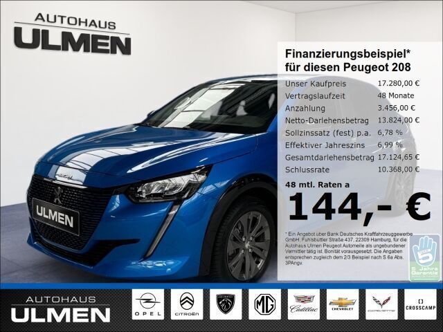 Blau Gebraucht 2022 Peugeot e-208 Active Kleinwagen | 17.280 € (Fairer Preis) - Bild 1/4