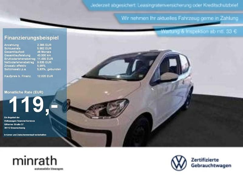 Weiß Gebraucht 2021 VW up! Kleinwagen | 12.020 € (Fairer Preis) - Bild 1/4
