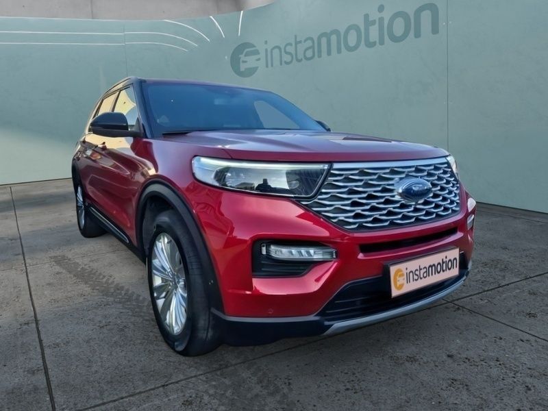 Rot Gebraucht 2022 Ford Explorer Platinum SUV | 55.650 € (Fairer Preis) - Bild 1/4