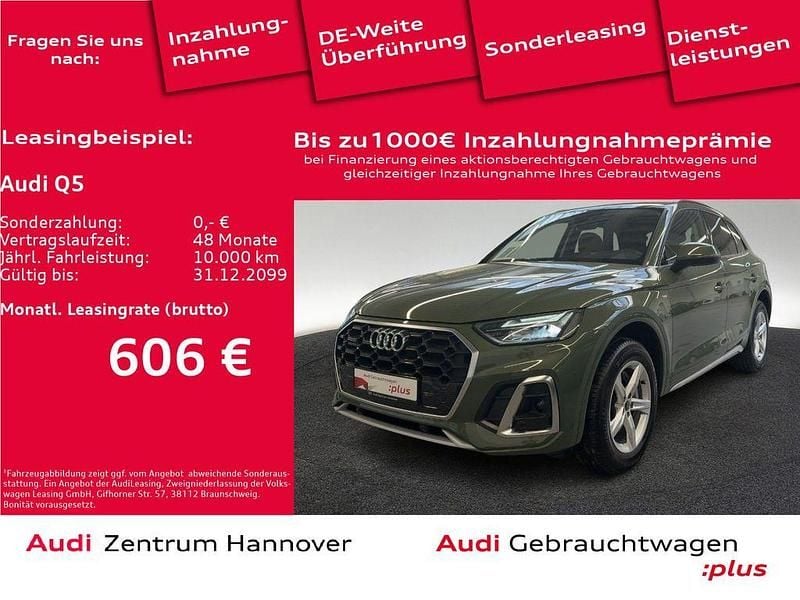 M4 distriktgrün metallic (metallic) Gebraucht 2023 Audi Q5 S-Line SUV | 43.750 € (Guter Preis) - Bild 1/4