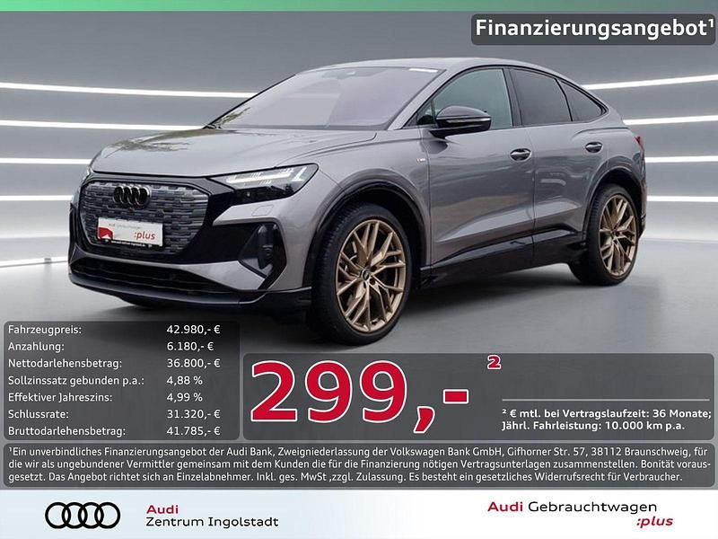 Taifungrau metallic Gebraucht 2023 Audi Q4 Sportback e-tron Edition .1 SUV | 38.980 € (Guter Preis) - Bild 1/3