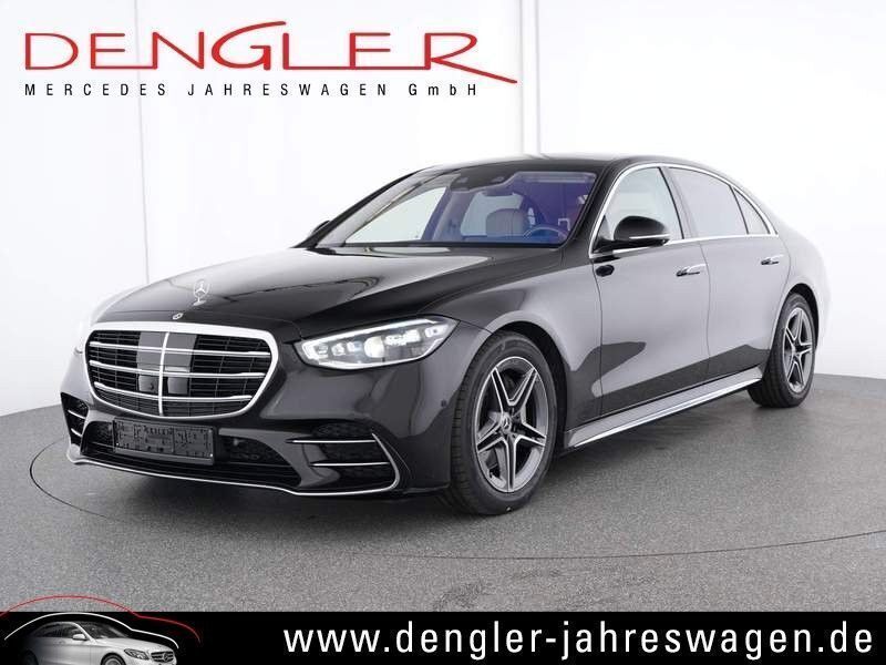 Obsidianschwarz metallic Gebraucht 2023 Mercedes S580 AMG line Limousine | 107.990 € (Superpreis) - Bild 1/4
