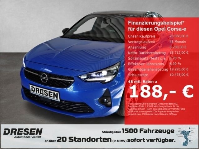 Blau Gebraucht 2021 Opel Corsa-e Ultimate Kleinwagen | 17.690 € (Fairer Preis) - Bild 1/4