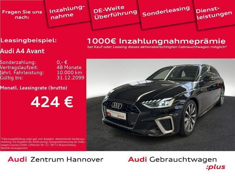 Mythosschwarz metallic Gebraucht 2022 Audi A4 Ambiente Kombi | 30.400 € (Fairer Preis) - Bild 1/4