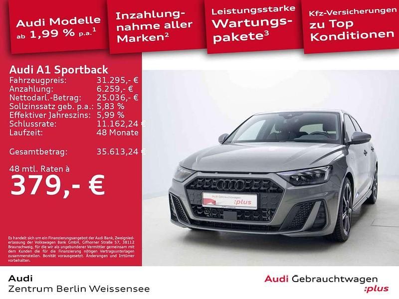 Chronosgrau metallic Gebraucht 2023 Audi A1 S-Line Kleinwagen | 31.295 € (Teuer) - Bild 1/4