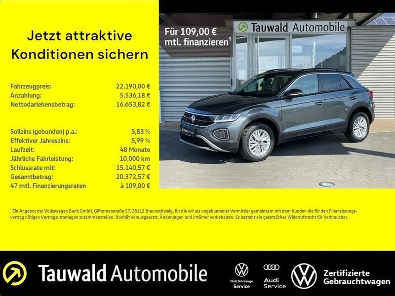 Grau Gebraucht 2024 VW T-Roc Life SUV | 22.190 € (Guter Preis) - Bild 1/4