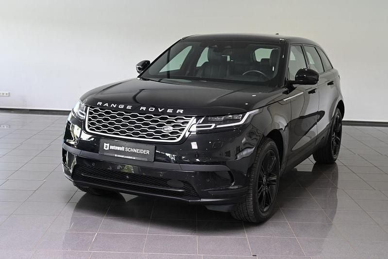 Schwarz santorini black metallic (metallic) Gebraucht 2021 Land Rover Range Rover Velar SE SUV | 38.750 € (Superpreis) - Bild 1/4