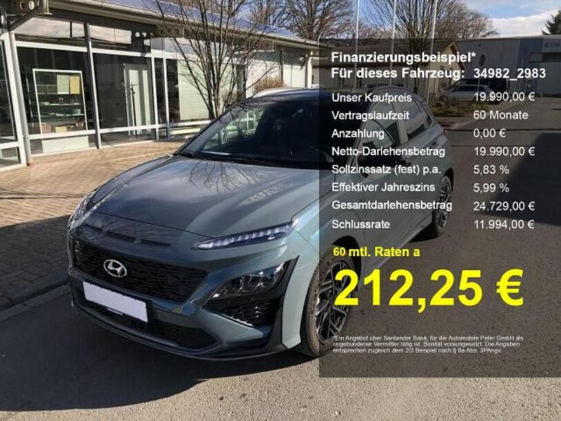 Misty jungle (metallic) Gebraucht 2022 Hyundai Kona N Line SUV | 19.990 € (Etwas zu teuer) - Bild 1/4