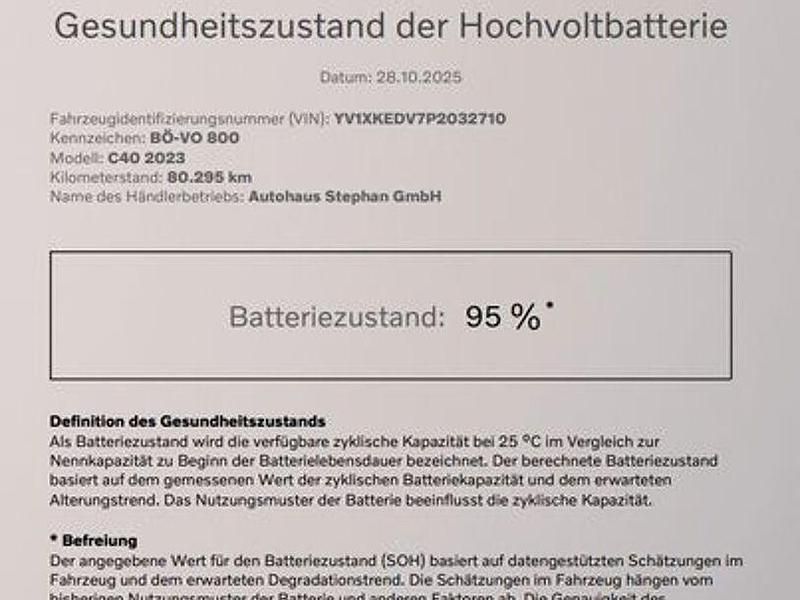 Schwarz Gebraucht 2022 Volvo C40 Plus SUV | 29.890 € (Fairer Preis) - Bild 1/2