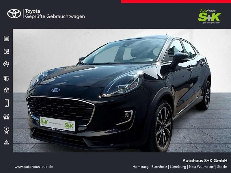 Obsidianschwarz metallic (schwarz) Gebraucht 2022 Ford Puma Cool & Connect Limousine | 16.980 € (Fairer Preis) - Bild 1/4