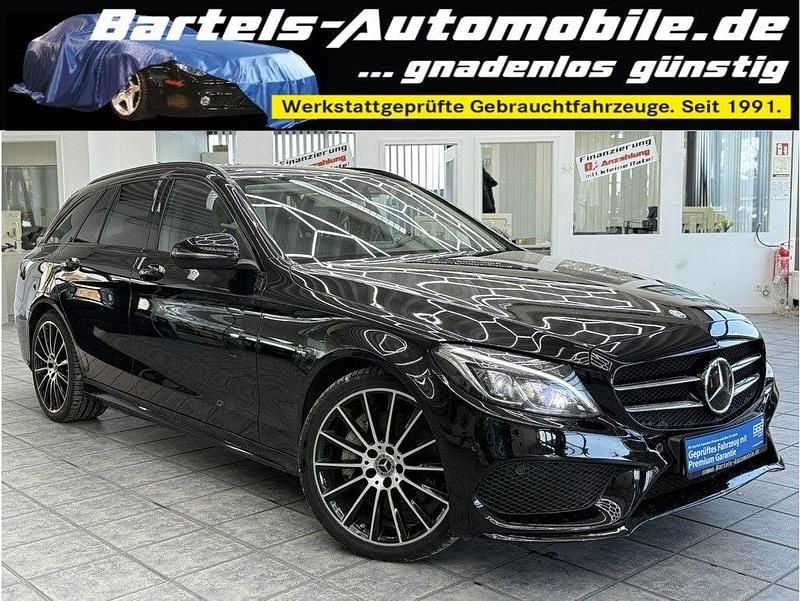 Schwarz Gebraucht 2017 Mercedes C300e AMG line Kombi | 19.950 € (Fairer Preis) - Bild 1/4