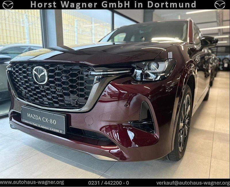 Artisan red Gebraucht 2025 Mazda CX-80 Homura-Line SUV | 59.989 € (Fairer Preis) - Bild 1/3