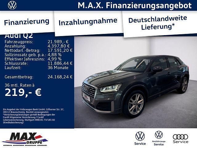 Daytonagrau perleffekt (metallic) Gebraucht 2019 Audi Q2 S-Line SUV | 21.989 € (Fairer Preis) - Bild 1/3