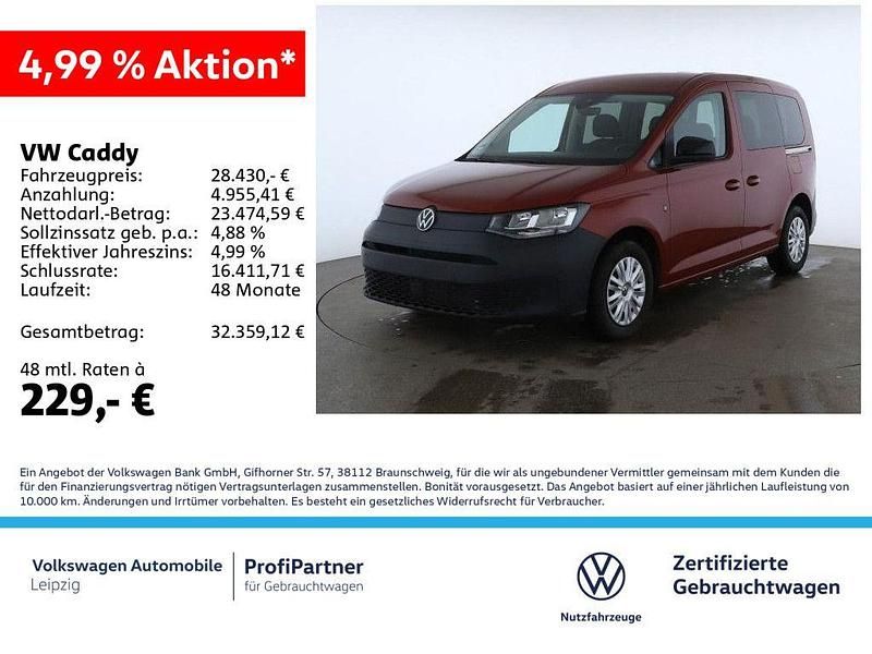 Gebraucht VW Caddy Basis 102 PS (75 kW) 2024 Rot Van / Kleinbus