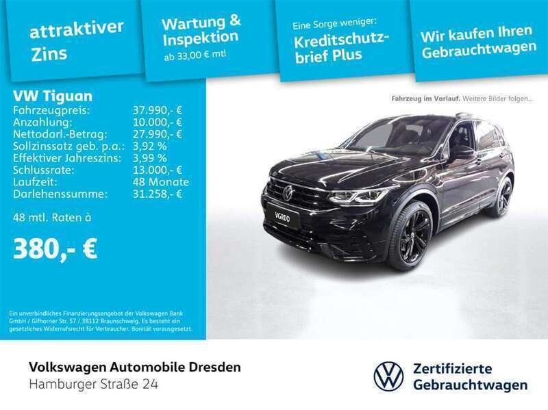 Deep black perleffekt Gebraucht 2022 VW Tiguan R-line SUV | 37.990 € (Fairer Preis) - Bild 1/3