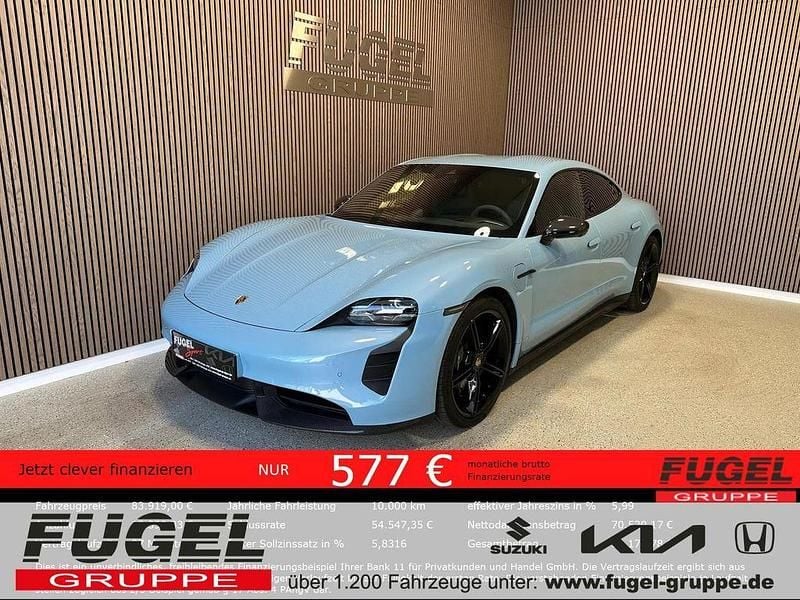 Blau Gebraucht 2020 Porsche Taycan Turbo S Sport Limousine | 83.919 € (Guter Preis) - Bild 1/4