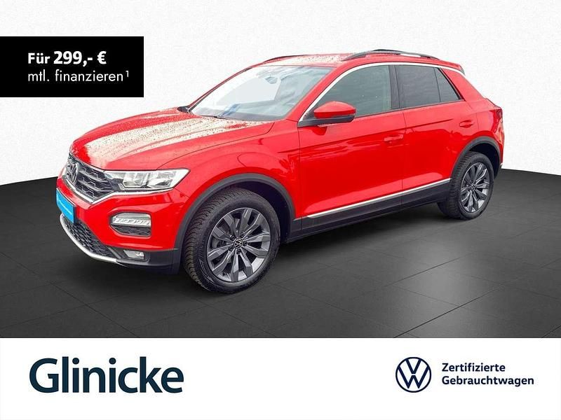 Rot Gebraucht 2021 VW T-Roc Sport SUV | 21.433 € (Fairer Preis) - Bild 1/2