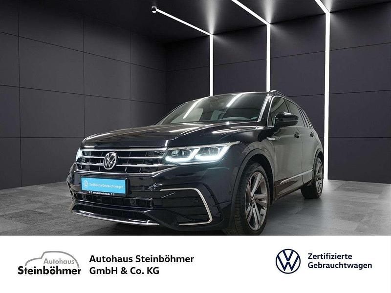Deep black perleffekt (schwarz) Gebraucht 2021 VW Tiguan R-line SUV | 34.835 € (Fairer Preis) - Bild 1/4