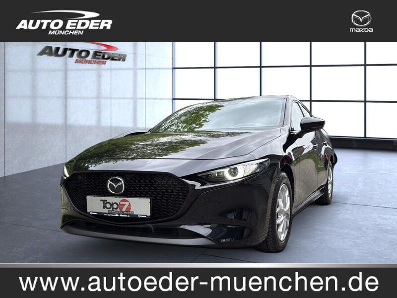 Jet black (metallic) Gebraucht 2021 Mazda 3 Selection Limousine | 21.480 € (Fairer Preis) - Bild 1/4