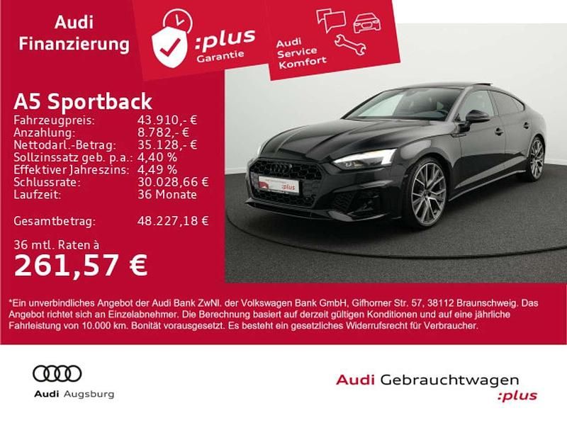 Mythosschwarz metallic Gebraucht 2024 Audi A5 Business Coupé | 43.910 € (Fairer Preis) - Bild 1/4