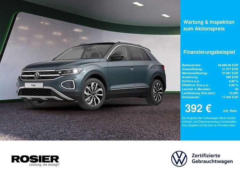 Blau / petroleum blue Gebraucht 2022 VW T-Roc Style SUV | 28.880 € (Etwas zu teuer) - Bild 1/4