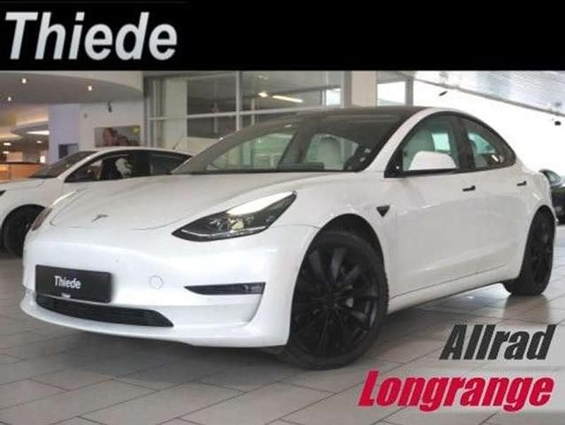 Pearl white multicoat Gebraucht 2021 Tesla Model 3 Long Range AWD Limousine | 24.600 € (Guter Preis) - Bild 1/2