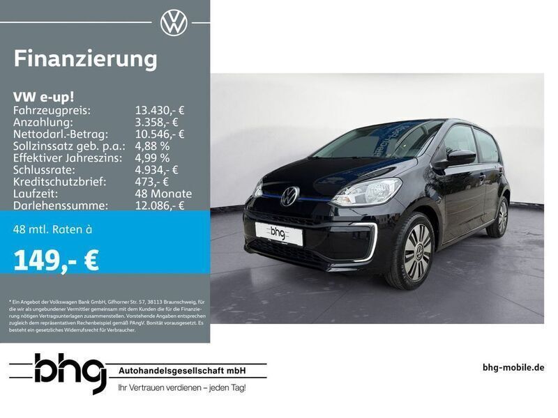 Schwarz Gebraucht 2021 VW e-up! Kleinwagen | 13.430 € (Etwas zu teuer) - Bild 1/4