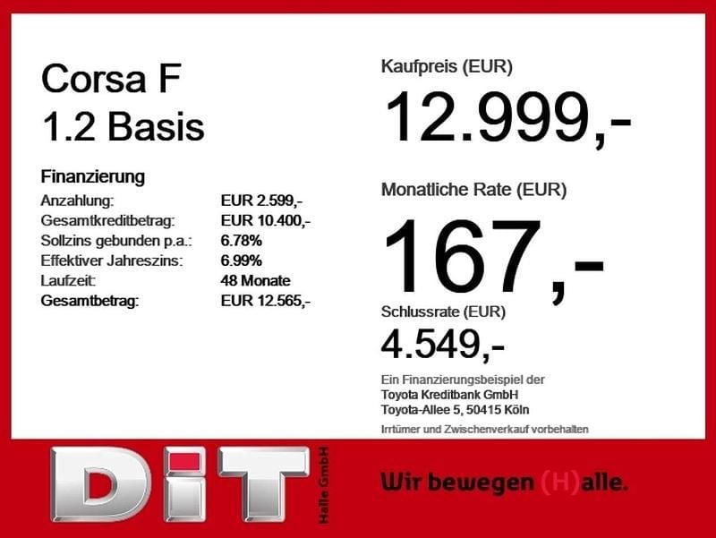 Second-hand Opel Corsa Basis 75 CP (55 kW) 2024 Albastru Hatchback