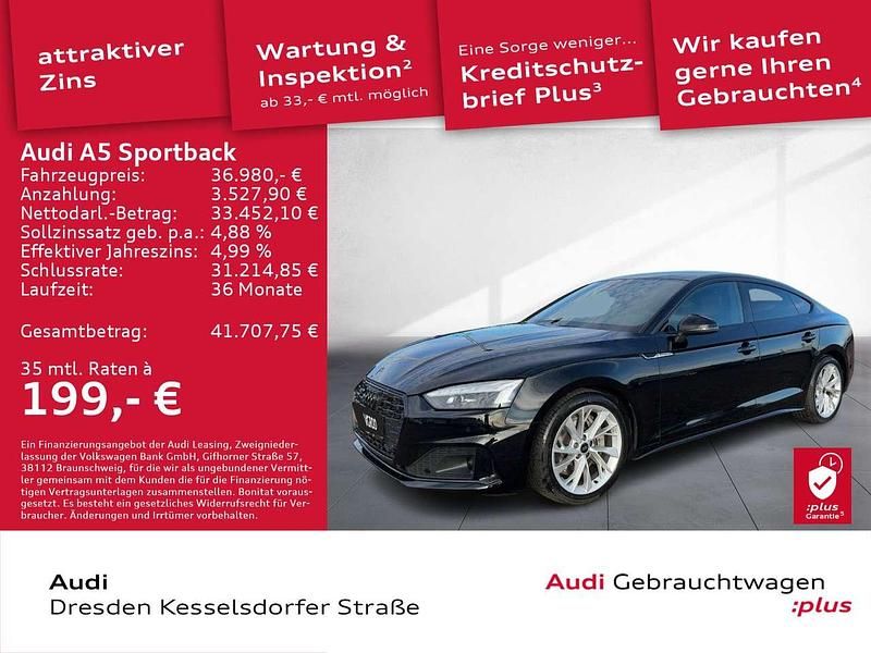 Gebraucht Audi A5 Advanced Plus 286 PS (210 kW) 2022 Mythosschwarz metallic Limousine