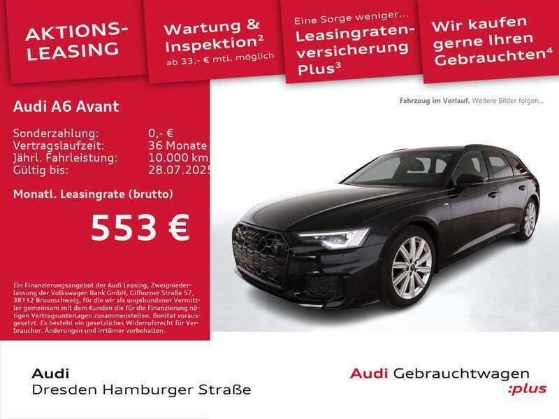 Schwarz Gebraucht 2024 Audi A6 Design Kombi | 58.990 € - Bild 1/3