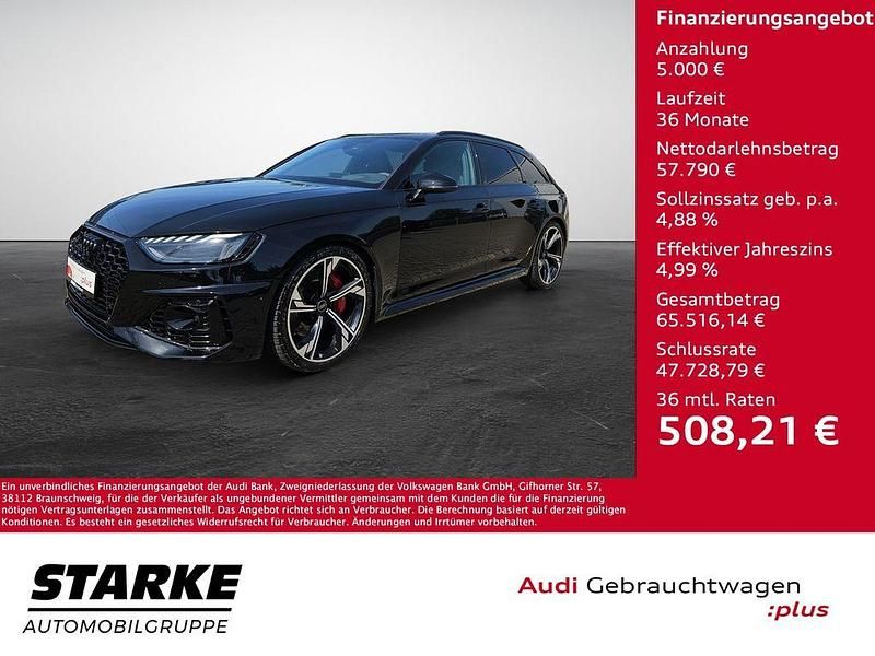 Mythosschwarz metallic Gebraucht 2023 Audi RS4 Ambiente Kombi | 62.790 € (Superpreis) - Bild 1/4