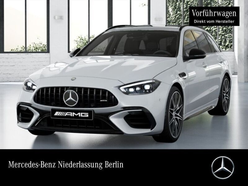 Weiß Gebraucht 2024 Mercedes C63S AMG Night Kombi | 81.890 € (Fairer Preis) - Bild 1/4