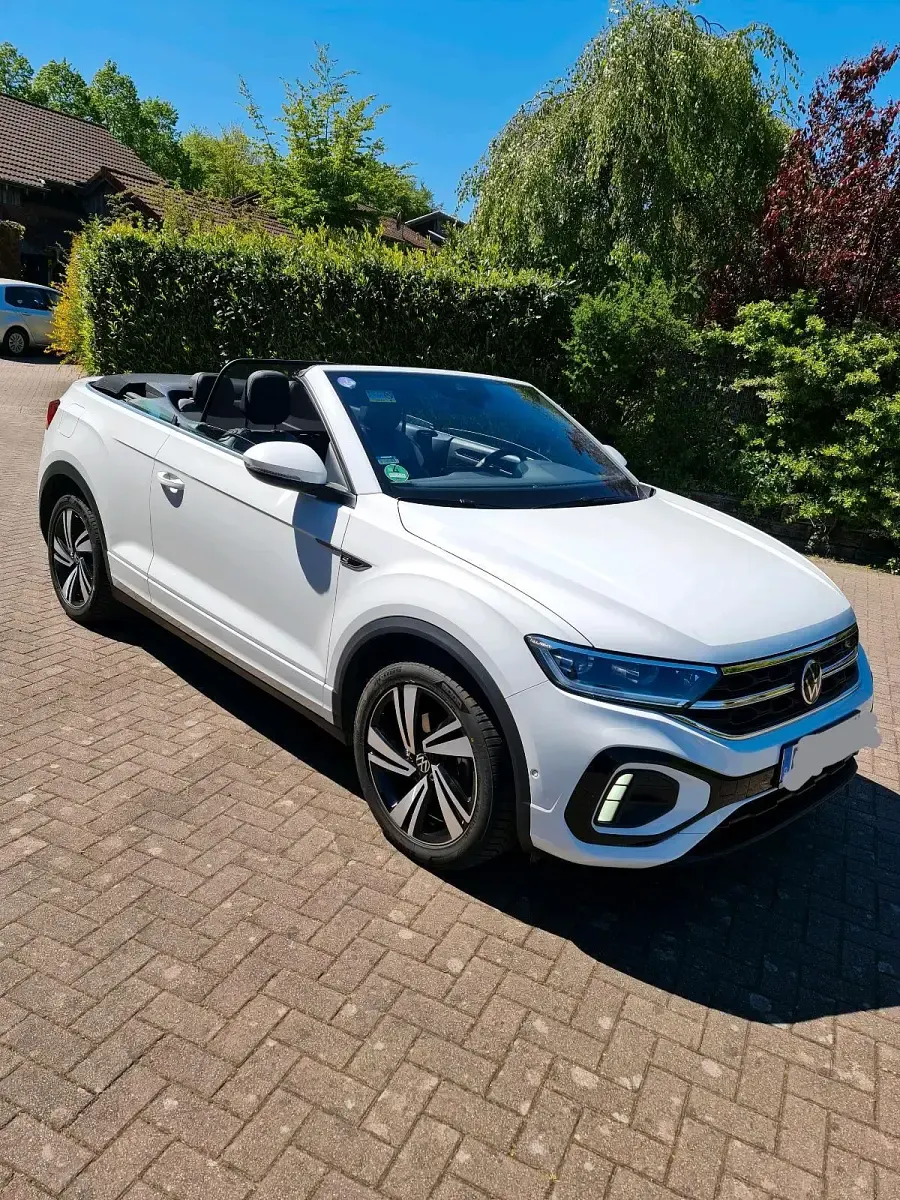 Gebraucht VW T-Roc Cabriolet R-line 150 PS (110 kW) 2022 Weiß Cabrio