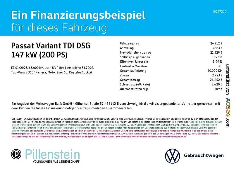 Gebraucht VW Passat Business 200 PS (147 kW) 2023 Grau Kombi