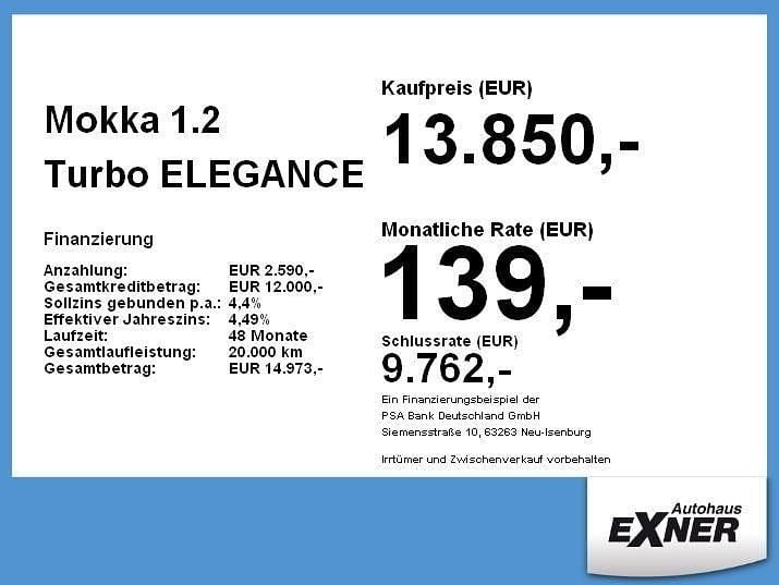 Gebraucht Opel Mokka Elegance 101 PS (74 kW) 2022 Matcha green SUV