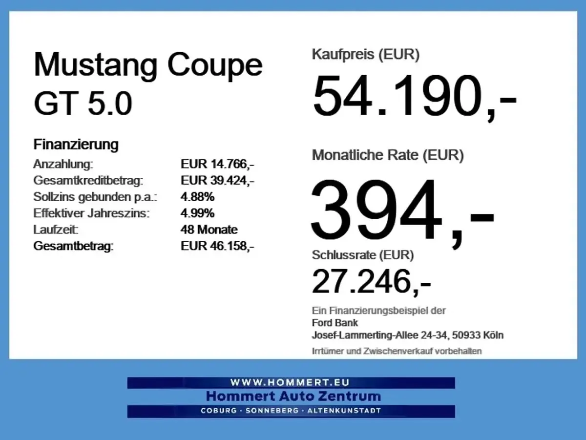 Ny Ford Mustang GT 446 HK (328 kW) 2026 Sort Coupe