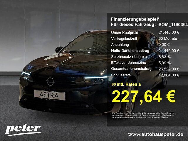 Gebraucht Opel Astra Elegance 131 PS (96 kW) 2023 Schwarz Kombi