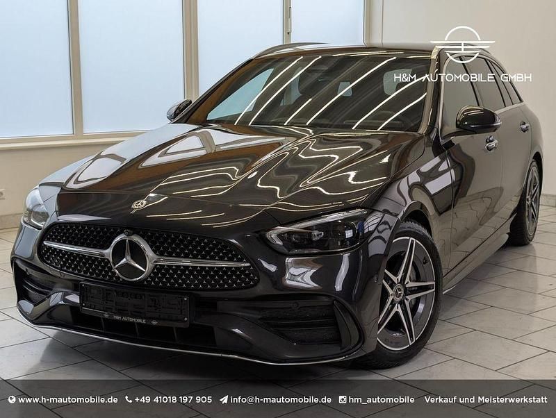 Grafitgrau metalliclack Gebraucht 2021 Mercedes C200 AMG Kombi | 32.999 € (Fairer Preis) - Bild 1/4