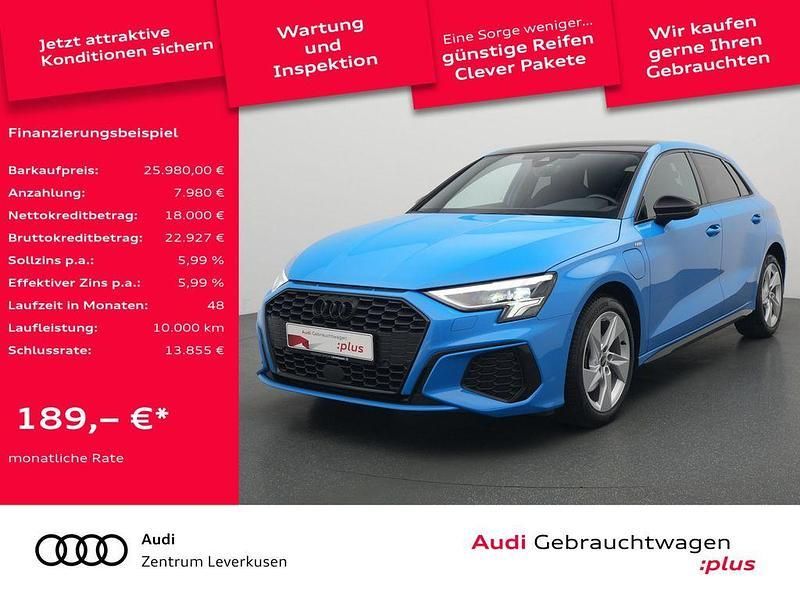 Turboblau Gebraucht 2021 Audi A3 Sportback e-tron Ambiente Limousine | 25.980 € (Etwas zu teuer) - Bild 1/2
