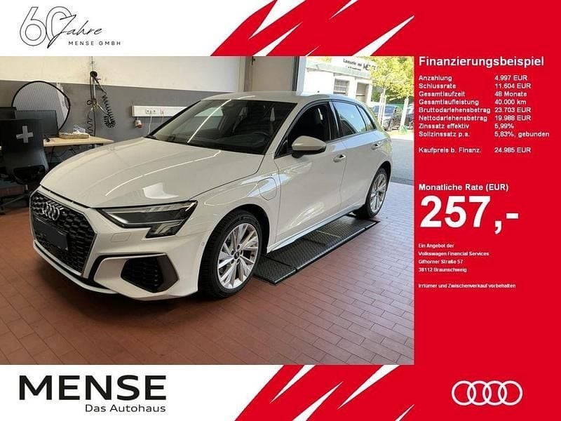 Ibisweiß Gebraucht 2022 Audi A3 Sportback e-tron S-Line Limousine | 24.985 € (Guter Preis) - Bild 1/4
