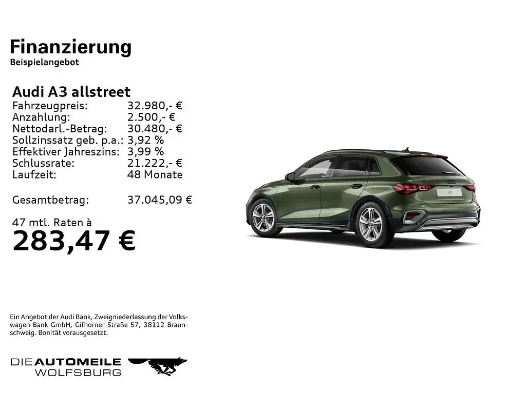 Gebraucht Audi A3 Sport 204 PS (150 kW) 2025 Distriktgrün metallic Limousine