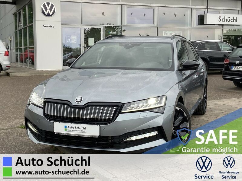 Business grau metallic Gebraucht 2021 Skoda Superb SportLine Kombi | 27.270 € (Fairer Preis) - Bild 1/4