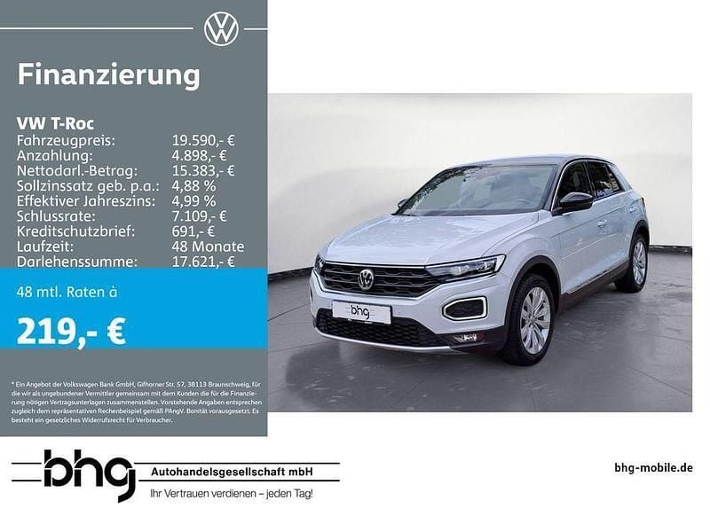 Silber Gebraucht 2019 VW T-Roc Sport SUV | 19.590 € (Guter Preis) - Bild 1/4